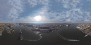 360 VR luchtopnames van Amsterdam