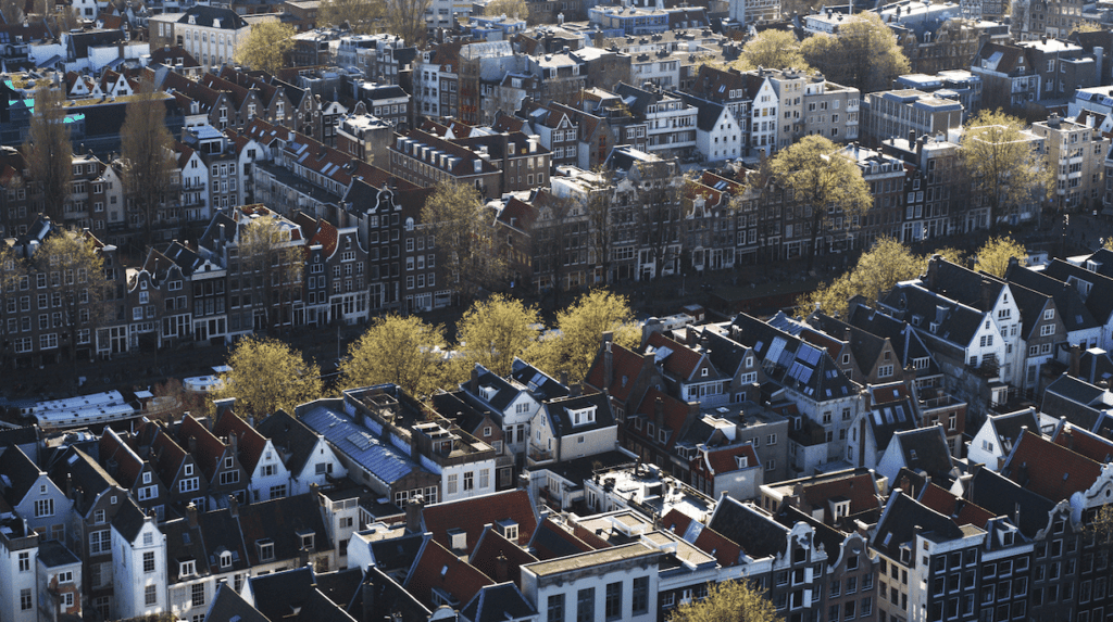 Amsterdam centrum drone opnames